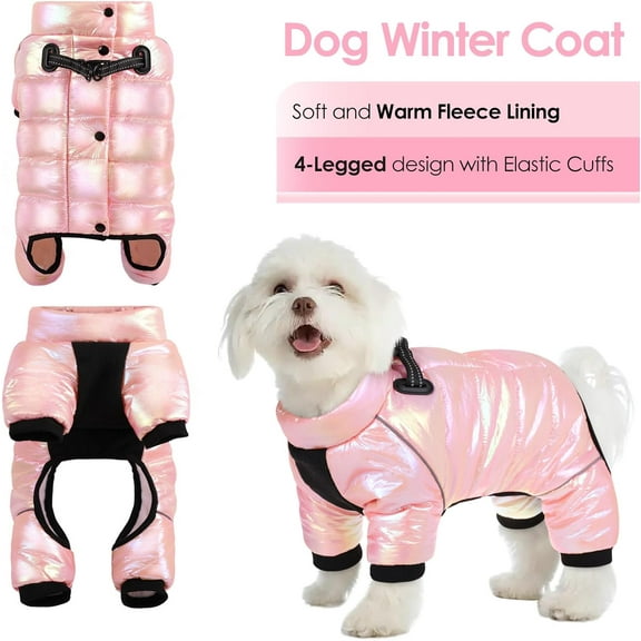 Dog Winter Coat - Pink, Large