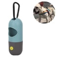 thumbnail image 2 of Dispensador de Bolsa para excrementos de perro con linterna LED integrada y Clip de Metal para correa, soporte para bolsa para excrementos de mascotas, accesorio para pasear perros,, 2 of 8