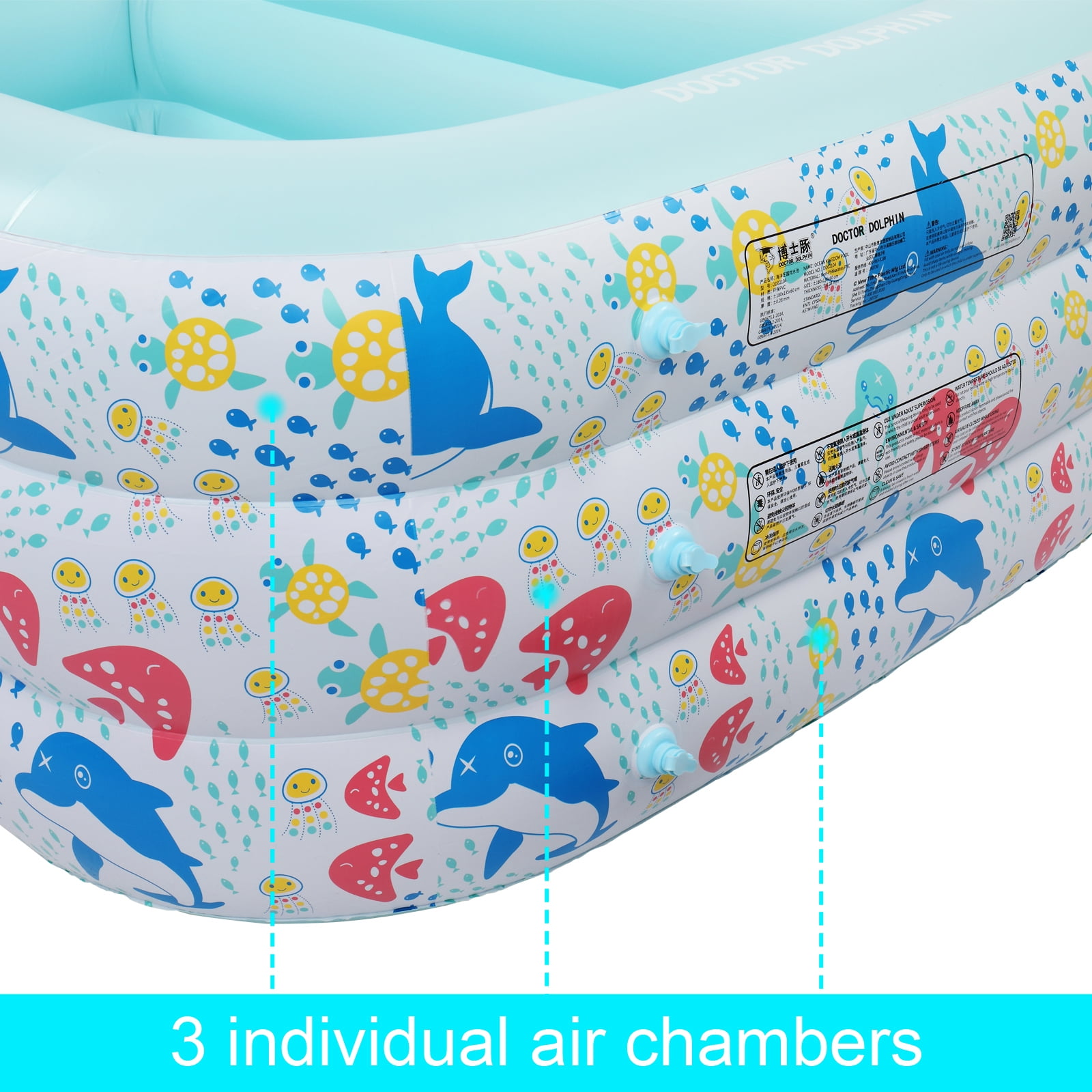 Family Inflatable Swimming Pools, Kiddie Pool Blow Up Pool for Toddlers, Kids, Adults Family Inflatable Swimming Pools, Kiddie Pool Blow Up Pool for Toddlers, Kids, Adults