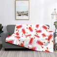 thumbnail image 6 of Throw Blanket for Couch Sofa and Bed, Crayfish And Hearts Soft Plush Throw Blanket, Fuzzy Cuteness Comfy Warm Washable Flannel Blanket Throws for All Season, 6 of 8