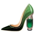 thumbnail image 2 of FSJ Women Bridal Pointed Toe Chunky High Heel Crystal Pumps Slip on Wedding Thick Comfort Wear Shoes Size 7.5 Emerald Green, 2 of 4