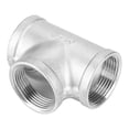 thumbnail image 3 of 1 Uds. Conector adaptador de tubo en T de 3 vías de acero inoxidable 304 DN32 1-1/4", 3 of 10