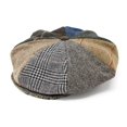 thumbnail image 6 of Hanna Hats Irish Tweed 100% Wool Cap for Men Donegal 8 Piece Patchwork Flat Hat Made in Ireland, 6 of 8