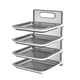 thumbnail image 1 of Naiovety Estante para platos, organizador de cocina montado en la pared, bandejas para platos, juego de 4 bandejas de organización para cocina Gris transparente, 1 of 6