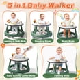 thumbnail image 3 of WonderStone 3 in 1 Baby Walker, Push Walker with 360° Swivel Seat, Music & Light Toys, Baby Bouncer, Baby Activity Center for Boy Girl 6-18 Months (Green), 3 of 10