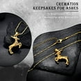 thumbnail image 4 of Stainless Steel Elk Urn Pendant Necklace for Cremation Ashes Holder Necklace for Ashes of Loved One Memorial Jewelry, 4 of 9