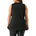 thumbnail image 3 of Agnes Orinda Women's Plus Size Tops Sleeveless Sparkle Shimmer Glitter Sequin V Neck Tank Top 4X Black, 3 of 5
