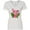 AA-White, variant on Inktastic Flamingo with Tropical Flowers Women's V-Neck T-Shirt