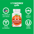 thumbnail image 6 of Kids Magnesium Chewable | Great Tasting | 300mg Magnesium Supplement | Vegan, non Gmo and Gluten Free Magnesium Oxide Supplement | For Muscle Function | 120 Chewables | Vitaworks, 6 of 8