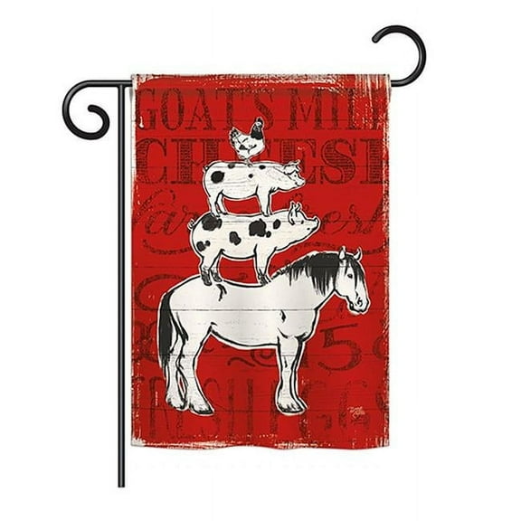 Breeze Decor BD-FA-G-110122-IP-BO-D-US18-WA 13 x 18.5 in. Farm Life Nature Animals Impressions Decorative Vertical Double Sided Garden Flag