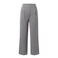 thumbnail image 4 of SUYOLL Women Trousers Solid Color with Pockets Loose Fit Straight Leg Design Comfortable Everyday Wear Sporty Pants, 4 of 5