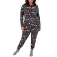 thumbnail image 3 of Fruit of the Loom Women's & Women's Plus Christmas Printed Thermal Ribbed Union Suit Pajama, 3 of 3