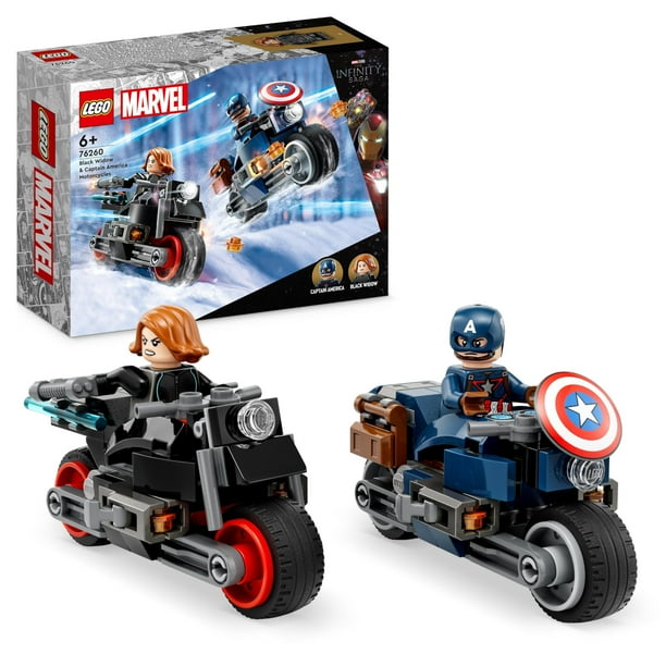 Lego Marvel 76260 Black Widow and Captain America Motorcycles Avengers Age of Ultron Toy