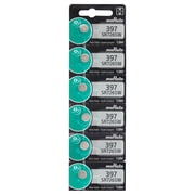 6 x 397 Murata Silver Oxide 0% Mercury Electronic Batteries SR726SW