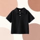 thumbnail image 4 of Blusa y camisa de manga corta con cuello vuelto Camisa de color liso para niños Camiseta de manga corta con solapa para bebé Top informal y versátil Camiseta de algodón para niños, 4 of 6