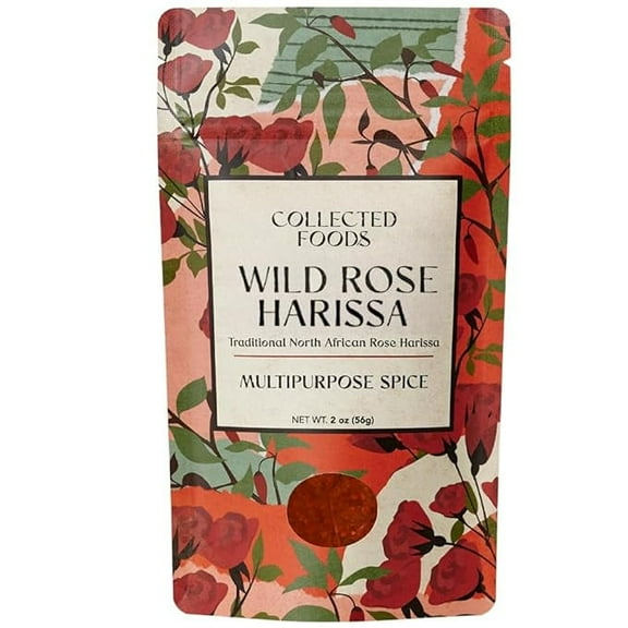 Premium Rose Harissa Spice: A beautifully crafted blend of peppers and rose petals - Exclusive BON APPETIT small batch spice rose blend - 2 Oz (1 Package)