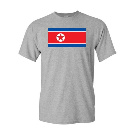 North Korea Country Flag Adult DT T-Shirt Tee (North Korea Best Korea Shirt)