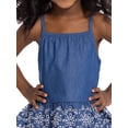 thumbnail image 3 of Wonder Nation Toddler Girls Scalloped Tank Top and Matching Shorts Set, 2-Piece, Sizes 12M-5T, 3 of 7
