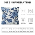 thumbnail image 6 of CMMY Blue and White Porcelain Floral Throw Pillow Covers Set of, Vintage Chinoiserie Blue Floral Decorative Couch Pillowcases Cushion Covers for Living Room Bedroom Sofa Outdoor,2pcs White, 6 of 6