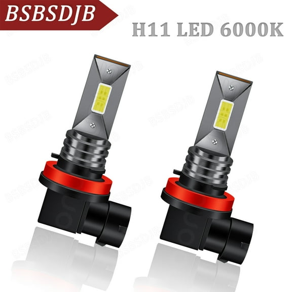 For Hyundai Santa Fe 2013-2016 LED Headlight Low Beam Bulbs White 6000K Kit H11