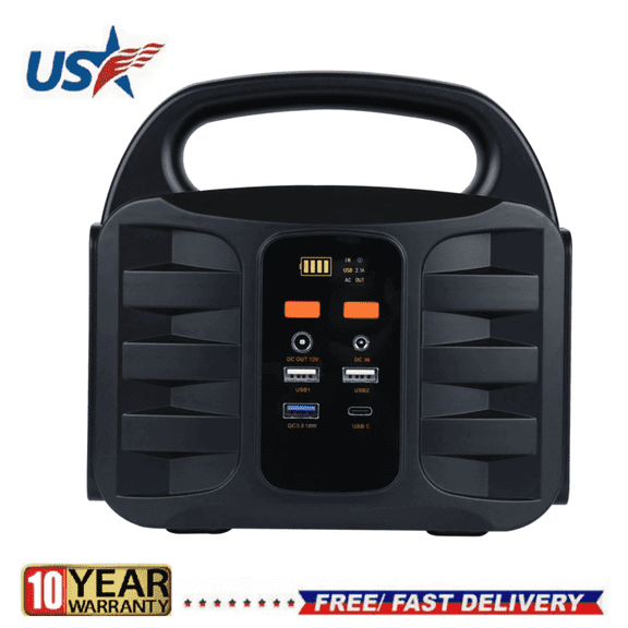 New 220V/150W Portable Power Station，155Wh 42000mAh Generator Solar with Fast Charging, Outdoors Camping, Travel Emergency, Home Blackout