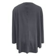 thumbnail image 4 of MSJUHEG Kimonos,Poncho Sweater Women,Cape Coat,Shawl Wraps,Wrap Cardigan,Elegant Shawl Soft Open Front Poncho Sweater for Fall Winter Dark Gray One Size, 4 of 4