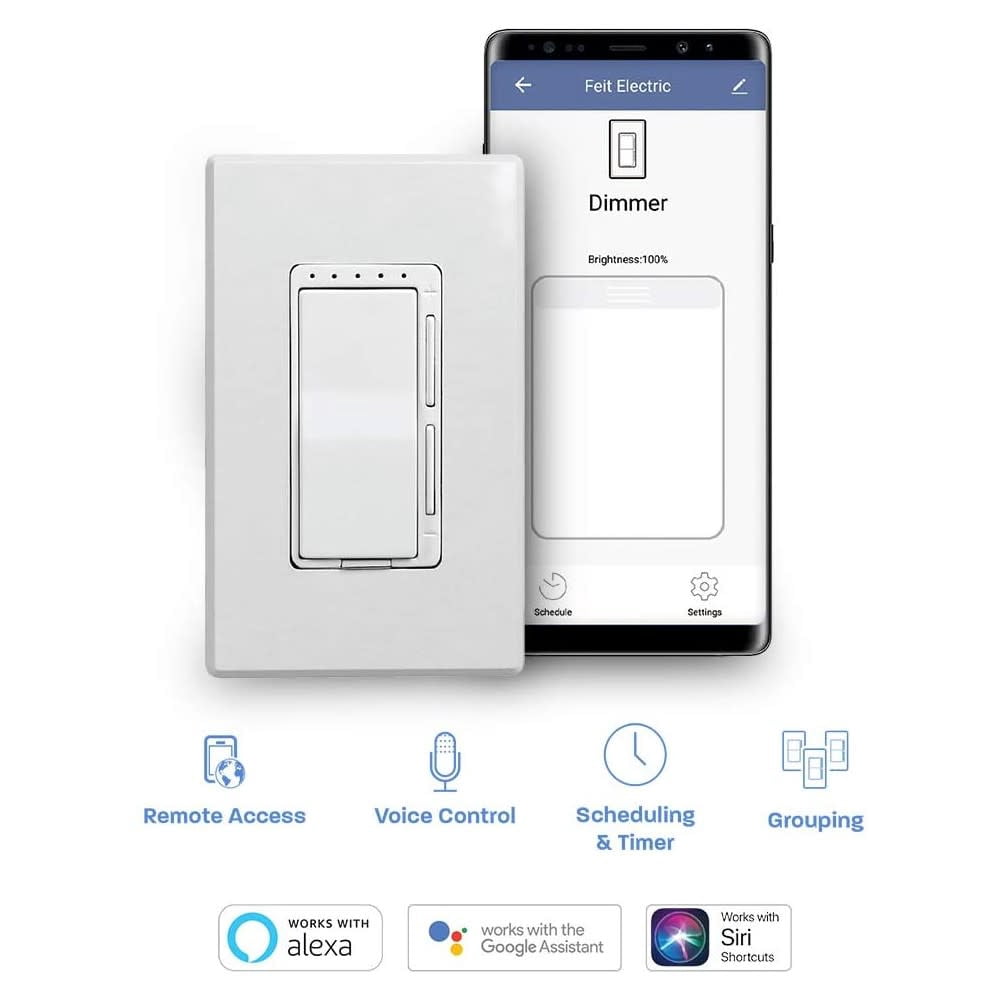 Interrupteur Variateur Wi-Fi Feit Electric - Compatible Alexa, Google - Pack De 2 - Neuf