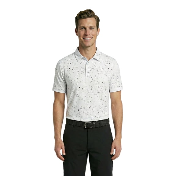 Birdie Bound Men's and Big& Tall Men's Splatter Print Polo Golf Shirt, Sizes XS -4XLT