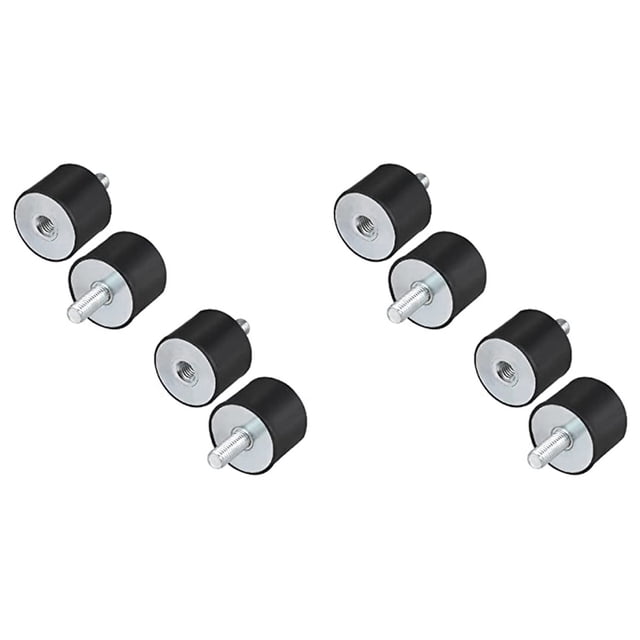 8 Piezas de Rosca M8 con Pernos 40 mm X 30 mm Amortiguadores Cilíndricos Soportes de Goma, Aisladores de Vibración Amortiguador de Dirección