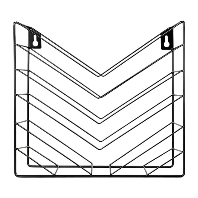 Revistero de Pared Organizador de Archivos Colgante Portalibros Metal Revistero Soporte para Cartas Decorativo Funcionalidad Metálica Adecuado para Negro