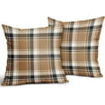 thumbnail image 2 of Buffalo Brown Plaid Pillow Covers 16x16 Inch  Cases Set of 2, 2 of 6