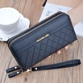 thumbnail image 3 of Double Zipper Long Clutch Wallet Fashion Smartphone Wallet Wristlet Zip Wallet, 3 of 10