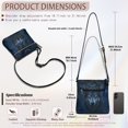 thumbnail image 7 of Tutolipy Adjustable Shoulder Strap Purse for Weekend Activities Dating, PU Leather Waterproof Shoulder Crossbody Bag, Blue Eyed Wolf Print, 7 of 7