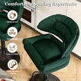 thumbnail image 6 of Hawsaiy Modern Bar Stools Set of 2, Ergonomic Double-Layer Upholstered Bar Stools with Back, Adjustable Swivel Barstools for Kitchen Island, Green, 6 of 11