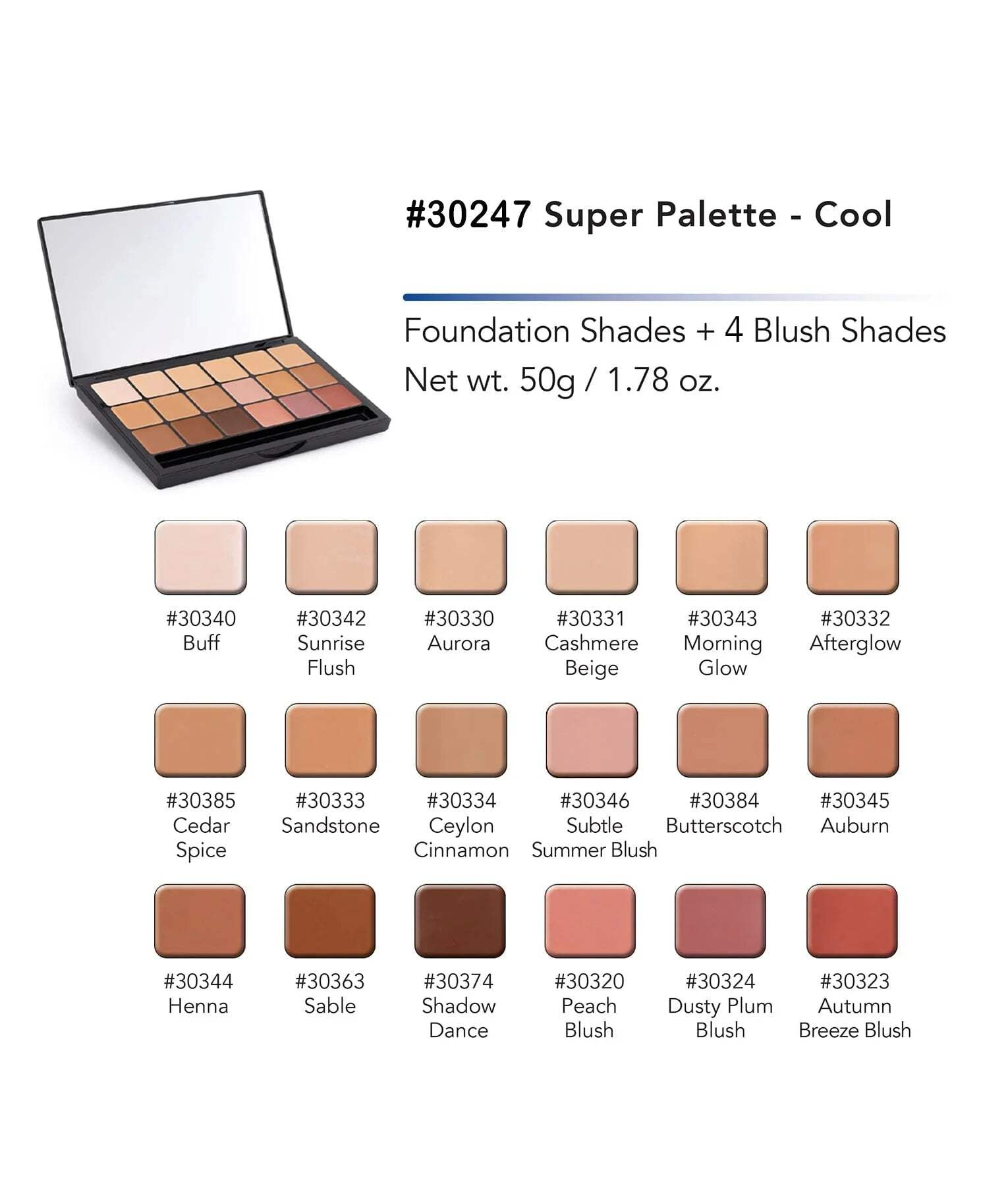 Graftobian HD Glamour Creme Palette - Cool Super Palette