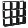 thumbnail image 3 of Tcbosik 9 Cube Storage Organizer, Portable Bookcase with Metal Frame, Modular Clothes Shelves for Garment, Closet, Wardrobe, Living Room, Black, 3 of 9