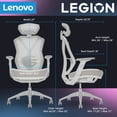 thumbnail image 4 of Lenovo Legion Mesh Gaming Chair Cloud Gray, 4 of 6