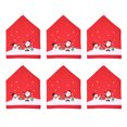 thumbnail image 1 of Funda de silla navideña Decoración de Navidad no tejida Sillas Protección Abanopi 6pcs, 1 of 7