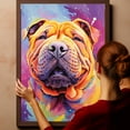 thumbnail image 6 of Chinese Canvas Wall Art Famous Oil Paintings Monets Watercolor Dog Canvas Funny Dog Canvas Floral Print Abstract Farmhouse Gallery Aesthetic Room Decor for Bedroom Bathroom, 6 of 6
