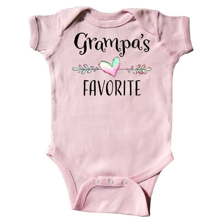 

Inktastic Grampas Favorite- Heart Grandchild Gift Baby Boy or Baby Girl Bodysuit