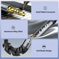 thumbnail image 5 of J&D 3.5mm TRRS M/M Aux Cable, Nylon Braided, Gold-Plated Plugs, Aluminum Alloy Shell, 6.6 ft, Grey, 5 of 9