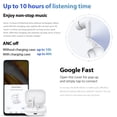 thumbnail image 3 of Xiaomi Redmi Buds 5 Wireless Earbuds - 46dB Active Noise Canceling, 40 Hour Battery Life, Bluetooth 5.3, White, 3 of 4