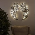 thumbnail image 2 of 1 Pair Angel Wings Metal Wall Art With Led Lights, 2 of 4