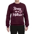 thumbnail image 2 of Wild Bobby, Strong as a Mother Mother's Day Unisex Crewneck Sweatshirt, Maroon, XX-Large, 2 of 6
