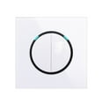thumbnail image 1 of 2 Gang 1 Way Random Click Push On / Off Wall Light Switch With LED Indicator Tempered Crystal Glass Panel 16A Grey ,Trusted and Reliable, 1 of 4