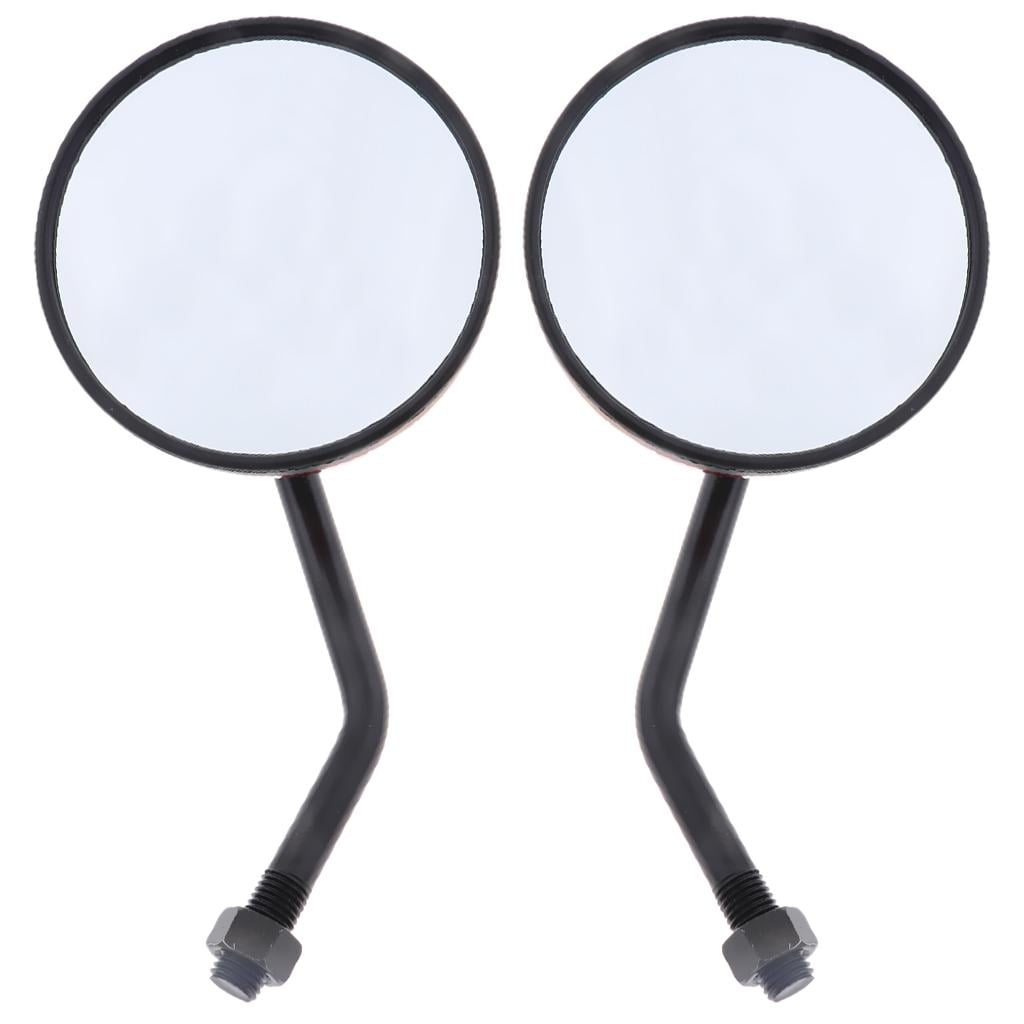 1 Pair Universal Motorcycle ATV Moped 10mm Rear View Round Mirror Scooter - Red , as described