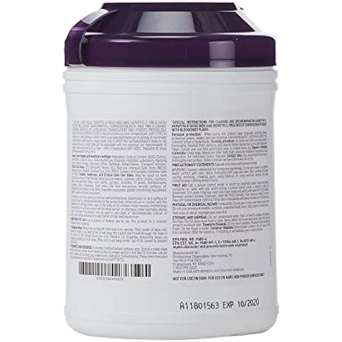 YANFEN Q55172 Super Sani Cloth Germicidal Disinfecting Wipes, Large 6" x 6-3/4", 160 Wipes (Case of 12 Canisters)
