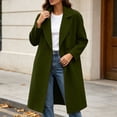 thumbnail image 6 of Ihhxva Coat for Women Double Breasted Overcoat Women's Long with Pockets and Lapel Collar Solid Color Office Commute Casual Outings S-2XL, 6 of 9