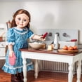 thumbnail image 3 of The Queen's Treasures 18 Inch Doll Furniture, Farmhouse Collection Fully Assembled Wooden Kitchen Table and Two Chairs, Compatible with American Girl Kitchen Furniture, 3 of 5