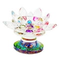 thumbnail image 2 of Elodie Crystal Glass Lotus Flower Tea Light Holder And Enlightenment in BuddisamA multi-colored, 2 of 8